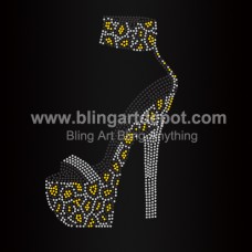 High Heel Rhinestone Iron On Hotfix Motifs